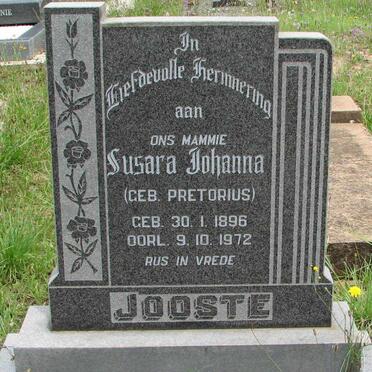 JOOSTE Susara Johanna nee PRETORIUS 1896-1972