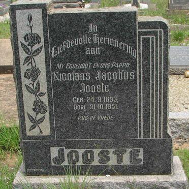 JOOSTE Nicolaas Jacobus 1893-1951