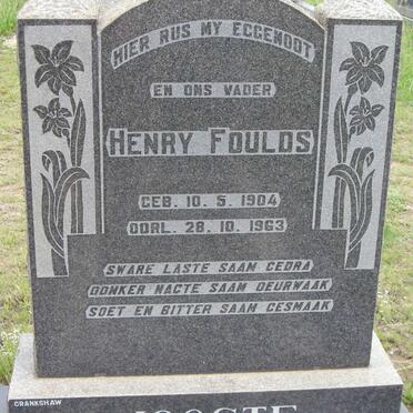 JOOSTE Henry Foulds 1904-1963