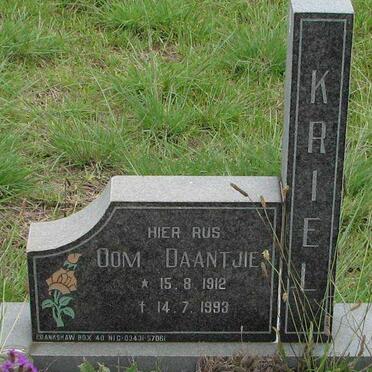 KRIEL Daantjie 1921-1993