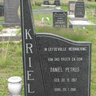 KRIEL Daniël Petrus 1917-1981