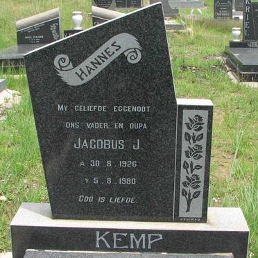 KEMP Jacobus J. 1926-1980