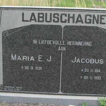 LABUSCHAGNE Jacobus P. 1914-1993 &amp; Maria E.J. 1930-
