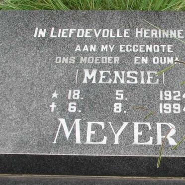 MEYER Mensie 1924-1994