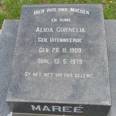 MAREÉ Alida Cornelia nee UITENWEERDE 1909-1979