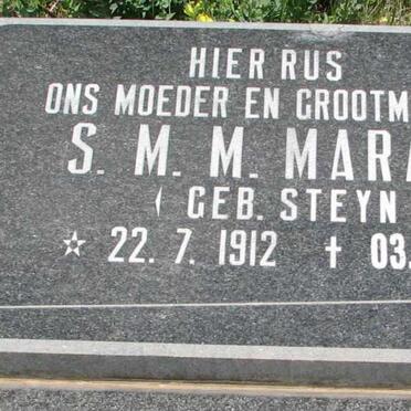 MARAIS S.M.M. nee STEYN 1912-2008