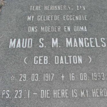 MANGELS Maud S.M. nee DALTON 1917-1993