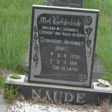 NAUDE Gerhardus Johannes 1930-1991