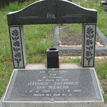 NIEKERK Jacobus Johannes, van 1903-1980