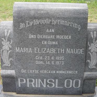PRINSLOO Maria Elizabeth Naudé 1895-1973