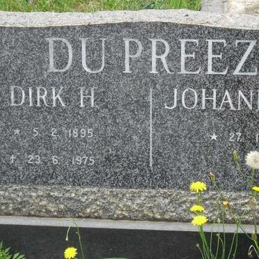 PREEZ Dirk H., du 1895-1975 &amp; Johanna B.S. 1894-