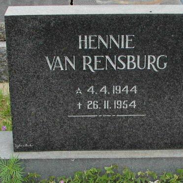 RENSBURG Hennie, van 1944-1954