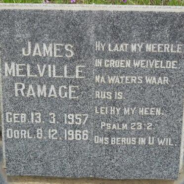 RAMAGE James Melville 1957-1966