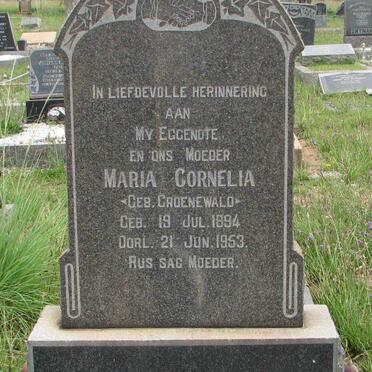 STEENKAMP Maria Cornelia, nee GROENEWALD 1894-1953