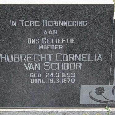 SCHOOR Hubrecht Cornelia, van 1893-1970