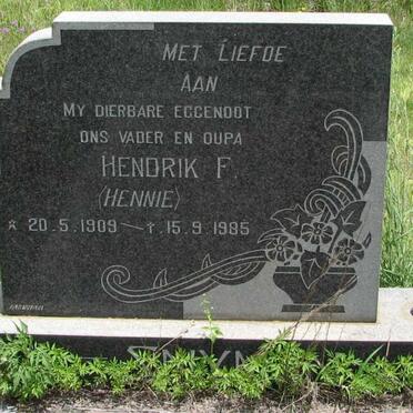 SNYMAN Hendrik F. 1909-1985