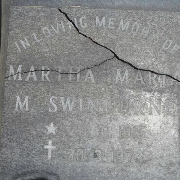 SWINBURNE Martha Maria M. 1915-1973