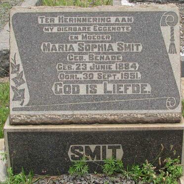 SMIT Maria Sophia nee BENADE 1884-1951