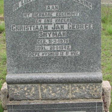 SNYMAN Christiaan Jan George 1878-1942