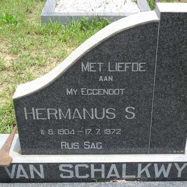 SCHALKWYK Hermanus S., van 1904-1972