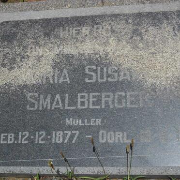 SMALLBERGER Maria Susanna nee MULLER 1877-19??