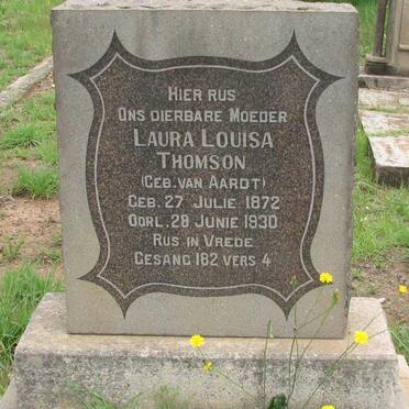 THOMSON Laura Louisa nee VAN AARDT 1872-1930