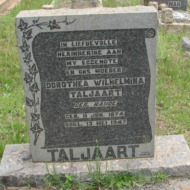 TALJAART Dorothea Wilhelmina nee NAUDE 1874-1947