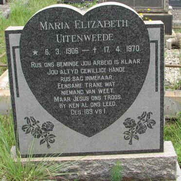 UITENWEEDE Maria Elizabeth 1906-1970