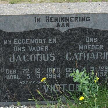 VICTOR Jacobus 1878-1964 &amp; Catharina 1895-1975