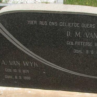 WYK J.A., van 1871-1960 &amp; D.M. PIETERSE 1877-1958