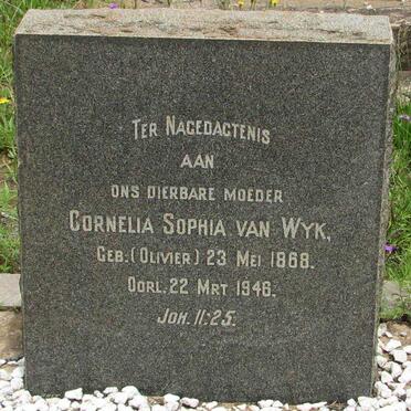 WYK Cornelia Sophia, van nee OLIVIER 1868-1946