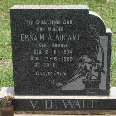 WALT Erna M.A. Aucamp, v.d. nee KRAUSE 1934-1989
