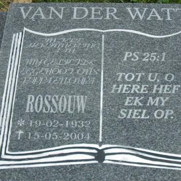 WATT Rossouw, van der 1932-2004