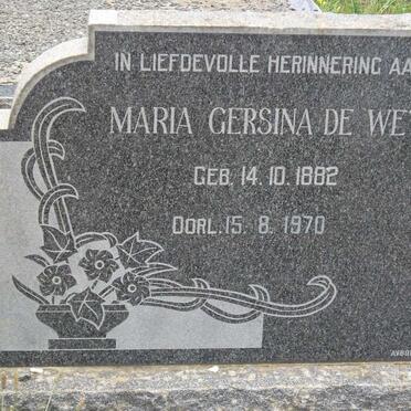WET Maria Gersina, de 1882-1970
