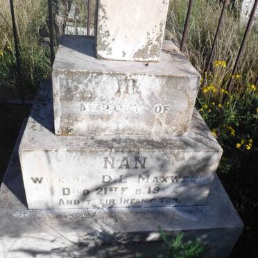 MAXWELL Nan -1907 :: MAXWELL Infant son