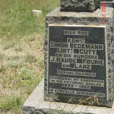 2. Gesneuwel by Sandrivier in die Vryheidsoorlog 1899-1902