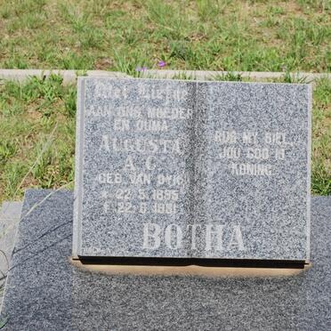 BOTHA Augusta A.C. nee VAN DYK 1895-1951