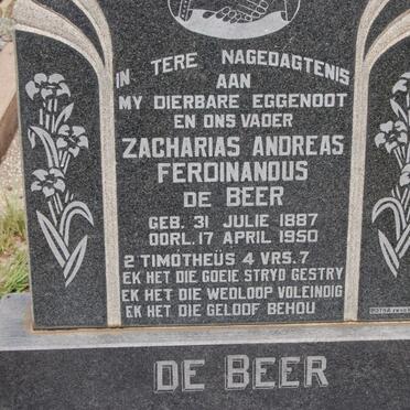 BEER Zacharias Andreas Ferdinandus, de 1887-1950 