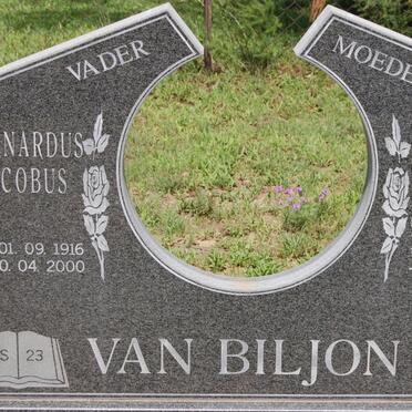 BILJON Bernardus Jacobus, van 1916-2000 &amp; Maria Magdalena Magritha VAN JAARSVELD 1918-
