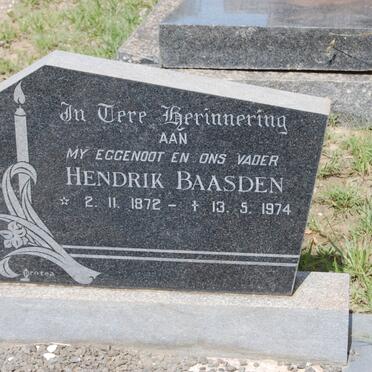 BAASDEN Hendrik 1872-1974