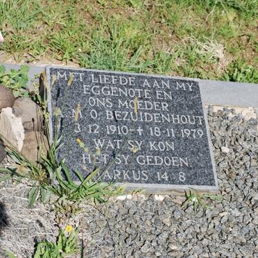 BEZUIDENHOUT A.M.O. 1910-1979