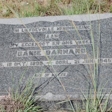 BARNARD Danie 1890-1945