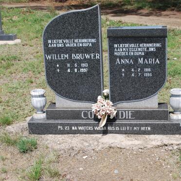 CONRADIE Willem Bruwer 1913-1997 &amp; Anna Maria 1916-1995