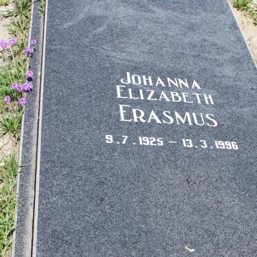 ERASMUS Johanna Elizabeth 1925-1996
