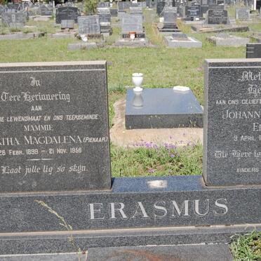 ERASMUS Johannes Hermanus 1894-1970 &amp; Albertha Magdalena PIENAAR 1899-1956