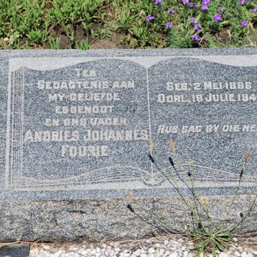 FOURIE Andries Johannes 1886-1943