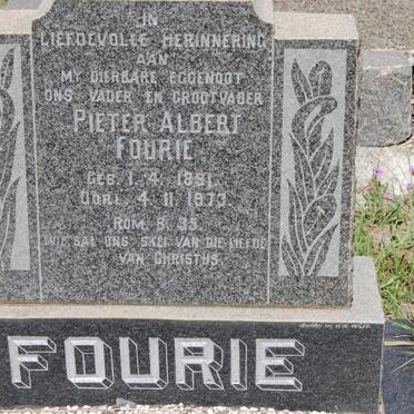 FOURIE Pieter Albert 1891-1973
