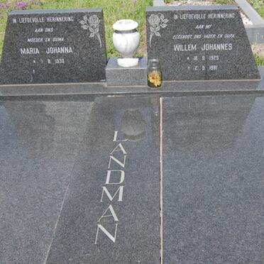 LANDMAN Willem Johannes 1925-1981 &amp; Maria Johanna 1930-