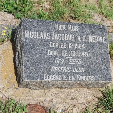 MERWE Nicolaas Jacobus, v.d. 1904-1949
