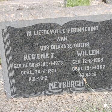 MEYBURGH Willem 1869-1952 &amp; Regiena J. DE BUISSON 1878-1951